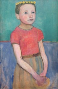 Meia retrato de uma menina italiana de 12 anos de idade de Paula Modersohn-Becker